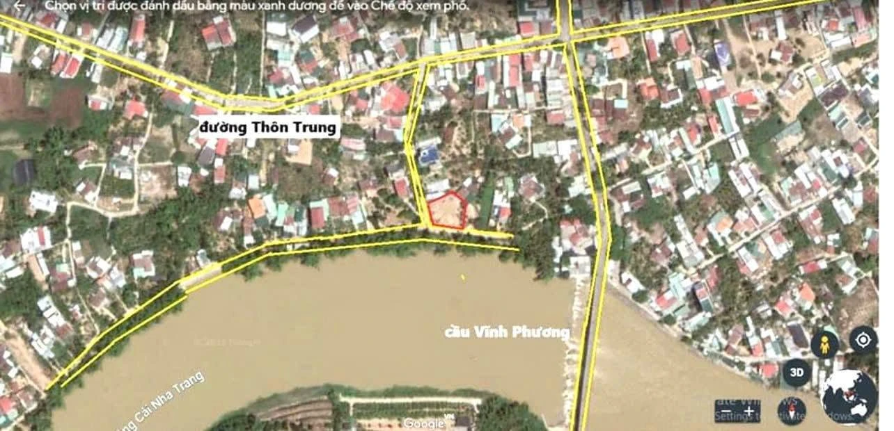 Bán đất 2 mặt tiền view sông Bắc Nha Trang 661 m2 giá 10,4 tỷ - Ảnh 1