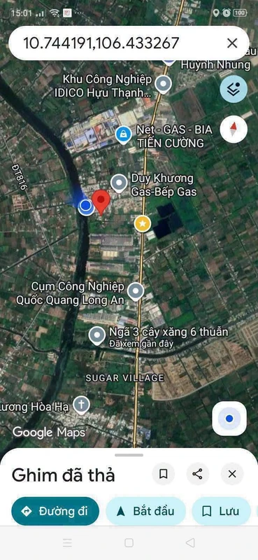 Bán nền thổ cư mặt tiền đường đá xanh 10x21m tại Thạnh Lợi, Tây Ninh giá 1,6 tỷ