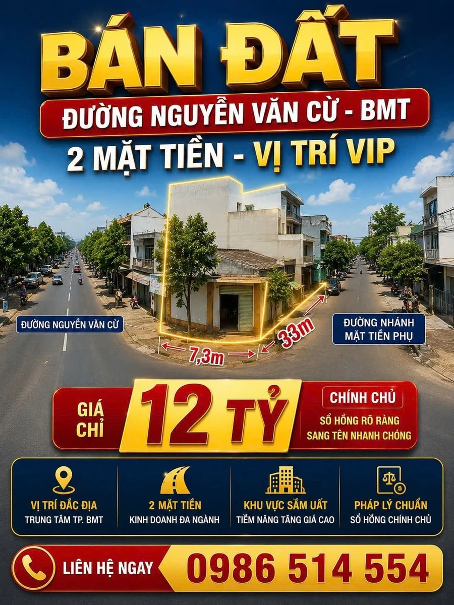 Bán đất 2 mặt tiền Nguyễn Văn Cừu, Bình Tân, 240m² - Ảnh 1