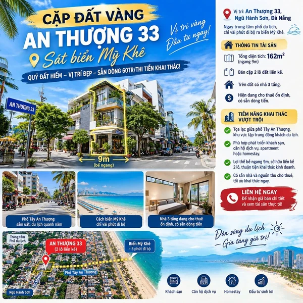 Bán đất An Thượng 33 162m² sát biển Mỹ Khê Đà Nẵng