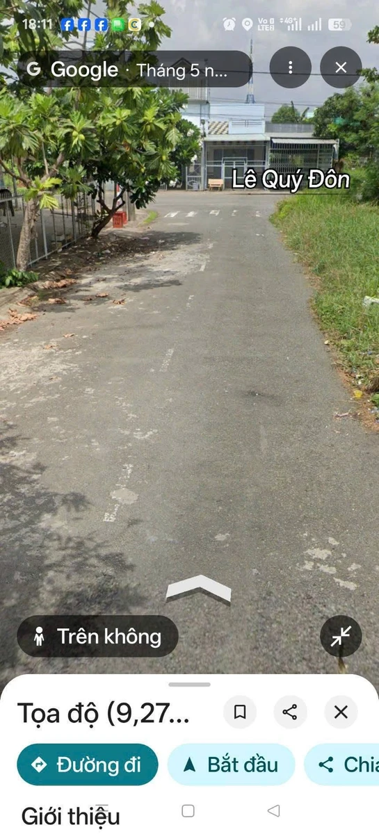 Bán nền liền kề Bông Văn Dĩa, Bạc Liêu, 93.72 m², 800 triệu - Ảnh 1