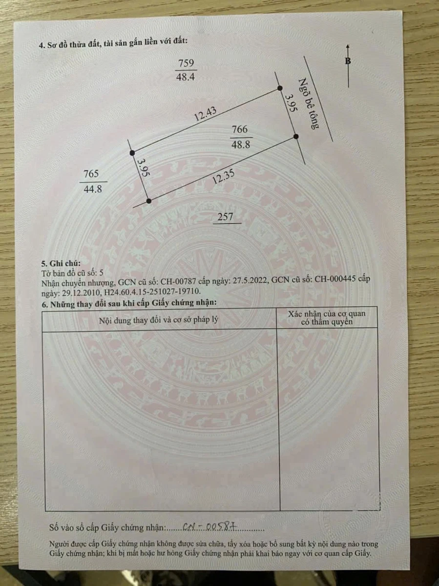 Bán lô đất ngõ phố Mai Độ, Hải Dương, 48.8 m2, 1.2 tỷ - Ảnh thu nhỏ 2