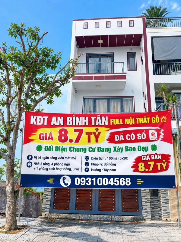 Bán nhà 3 tầng 100m² KĐT An Bình Tân Nha Trang 8,7 tỷ