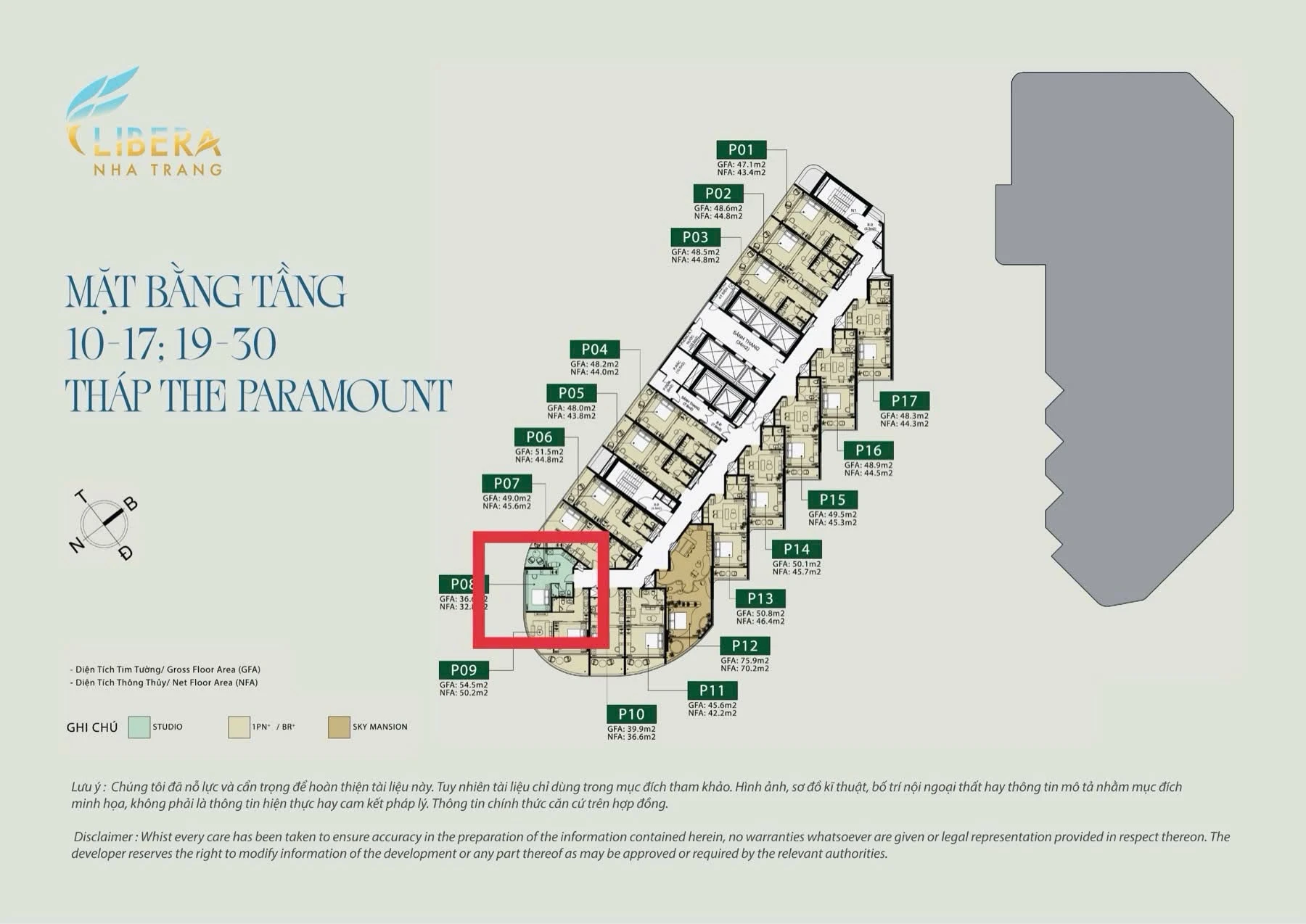 Bán căn hộ 33m² view biển Paramount Libera Nha Trang, 3,2 tỷ - Ảnh 1