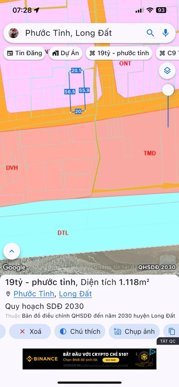 Bán đất mặt tiền đường Thanh Xuân, 1118m², cách biển 200m, xã Long Hải, giá 19 tỷ - Ảnh 1