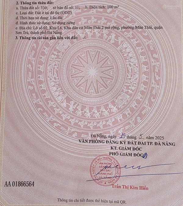 Đất MT đường Trương Định - Vị trí đẹp giá tốt