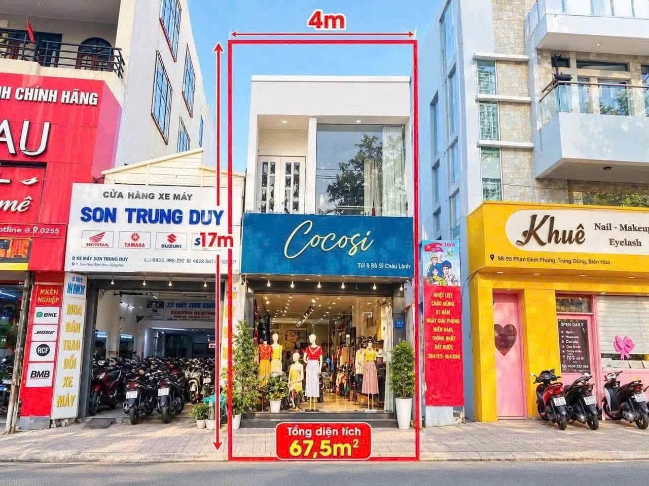 Bán nhà góc 2 mặt tiền Phan Đình Phùng, 67.5m2, 8,5 tỷ, Biên Hòa - Ảnh 1