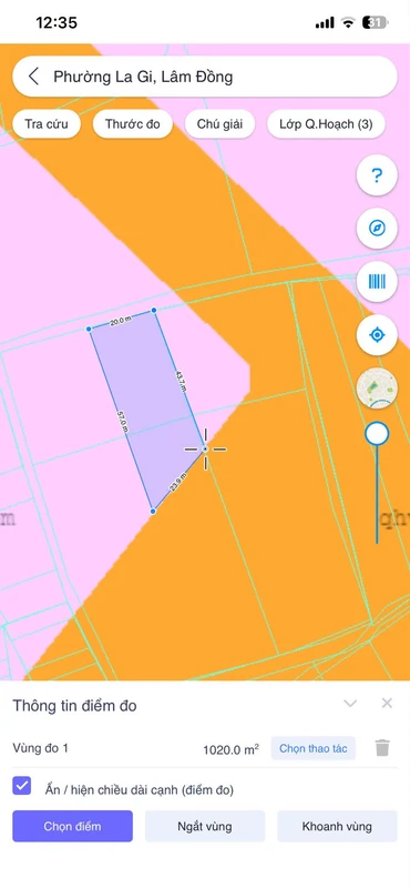 Bán đất Phường Lagi, Lâm Đồng 1000m² 1 tỷ 2