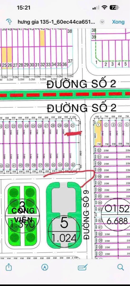 Bán cặp nền góc 232m² Đường Dân Sinh 2-9, KDC 135 Bến Lức - Ảnh 1