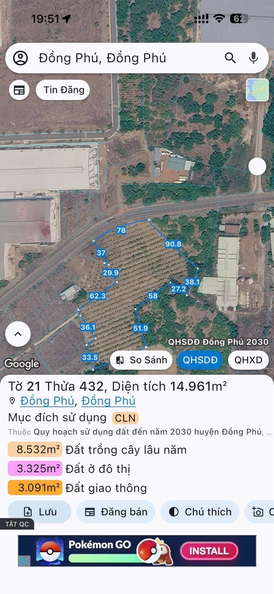 Bán đất 1ha6 mặt tiền 78m KCN Bắc Đồng Phú Đồng Nai 20 tỷ - Ảnh thu nhỏ 4