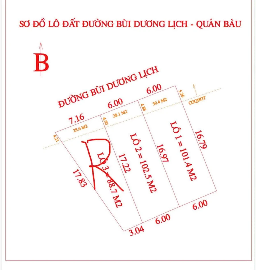 Bán đất mặt đường Bùi Dương Lịch 101-102m2, Nghệ An - Ảnh thu nhỏ 3