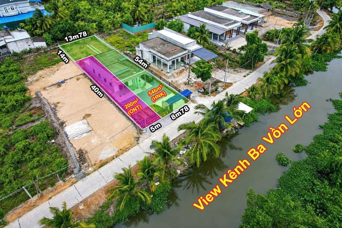 Bán nhà vườn view sông 746m2 mặt tiền đường bê tông tại xã Bình Đức, Bến Lức - Ảnh 1
