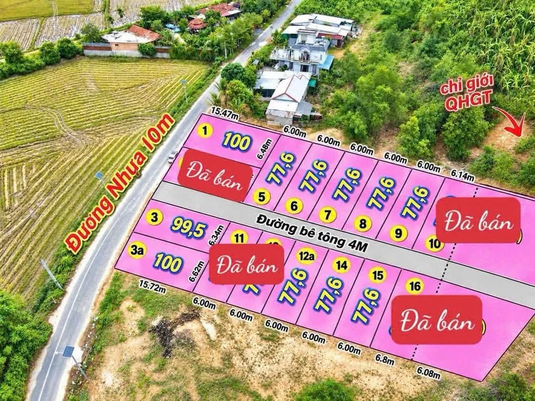 Bán đất Diên Thọ 100m², mặt tiền 10m, 650 triệu - Ảnh thu nhỏ 2