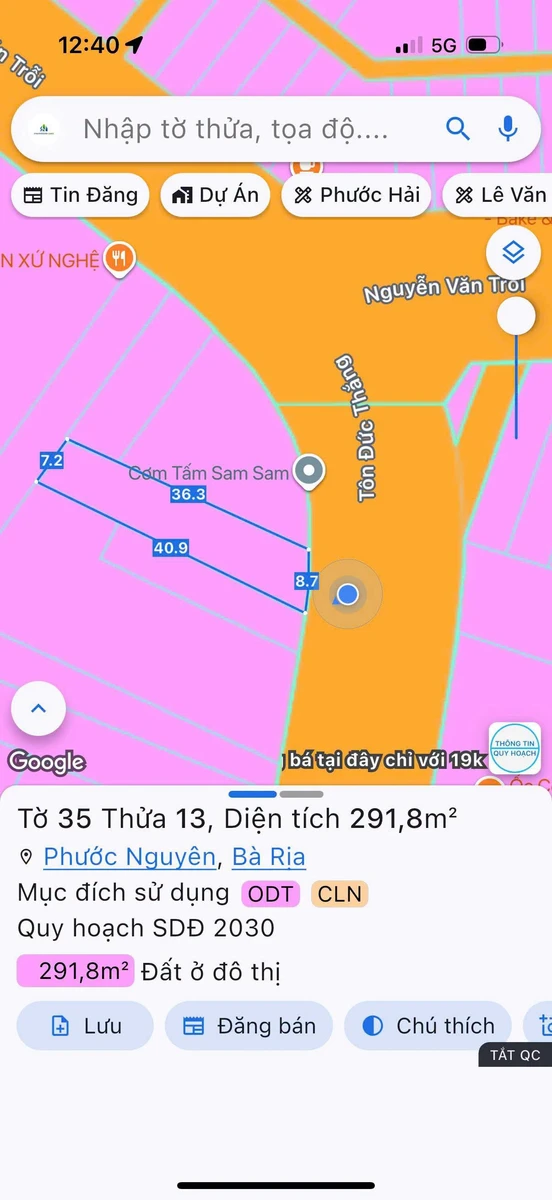 Bán đất mặt tiền Tôn Đức Thắng Bà Rịa 291,8m2, 10 tỷ 700 - Ảnh thu nhỏ 4