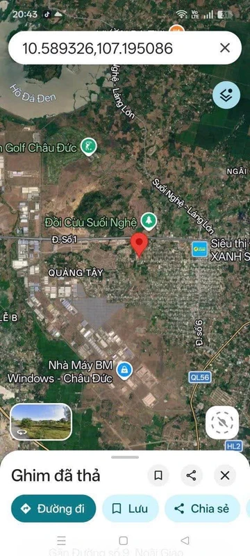 Bán đất mặt tiền 100m2 đường 29 Nghĩa Thành Châu Đức