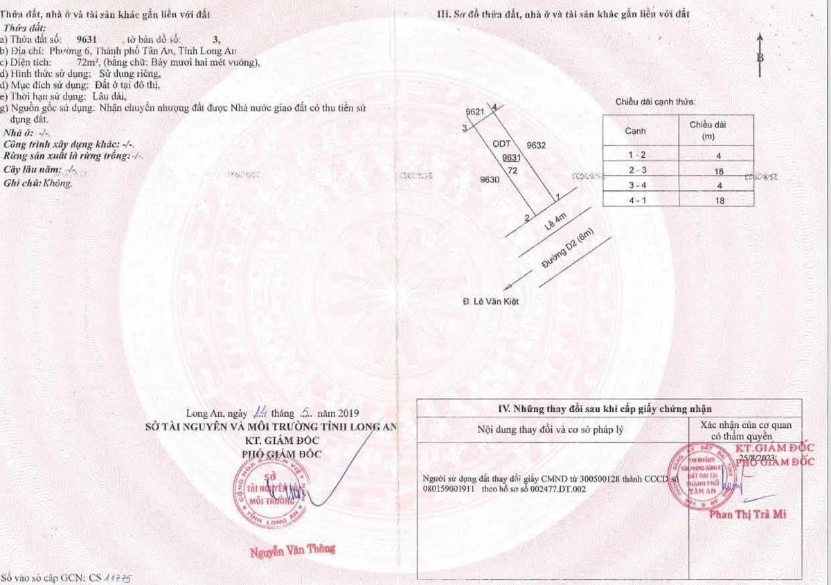 Bán lô đất 4x18m đường D2 KDC Idico 2, Phường 6, Tân An, giá 1,8 tỷ - Ảnh thu nhỏ 4