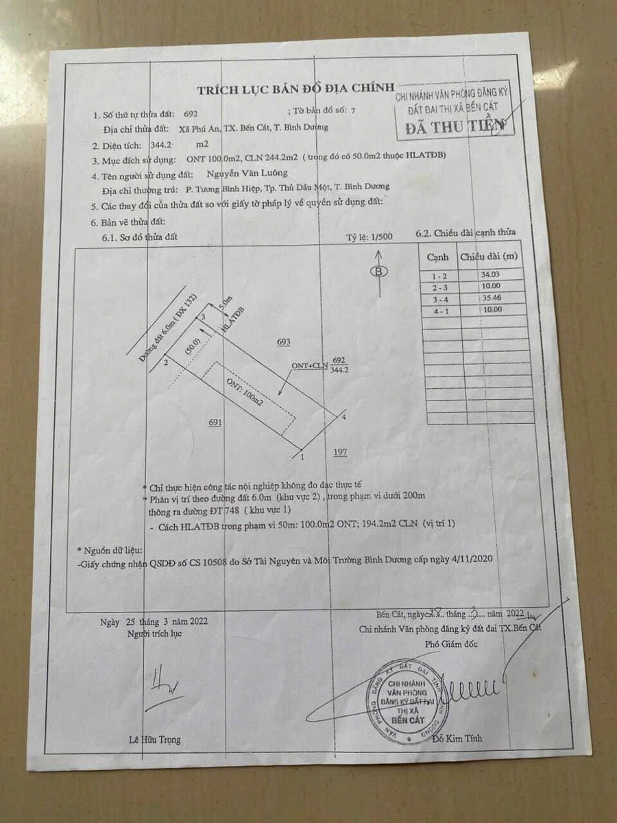 Bán đất mặt tiền 344m² Phường Phú An - Ảnh thu nhỏ 2