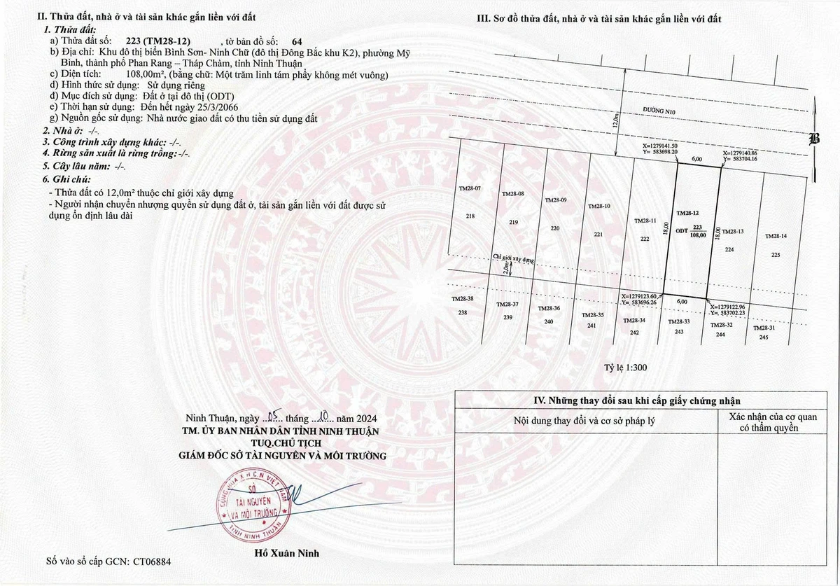 Bán đất nền 108m² khu đô thị biển Bình Sơn Phan Rang 3.5 tỷ - Ảnh 1