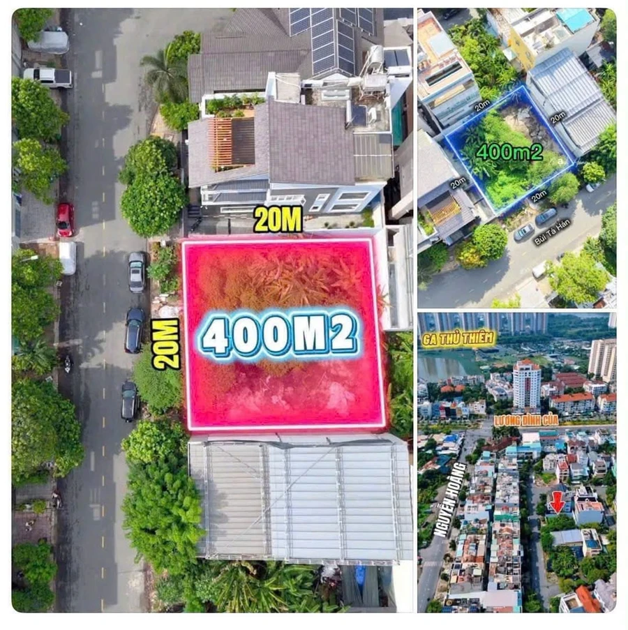 Bán đất mặt tiền Bùi Tá Hán 20x20m, 400m2, An Phú An Khánh, Quận 2 - Ảnh 1