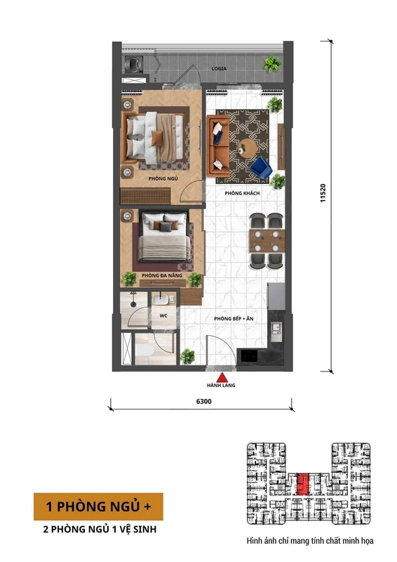 Bán căn 2PN view sông-biển FourS Tower Đà Nẵng 2.984 tỷ