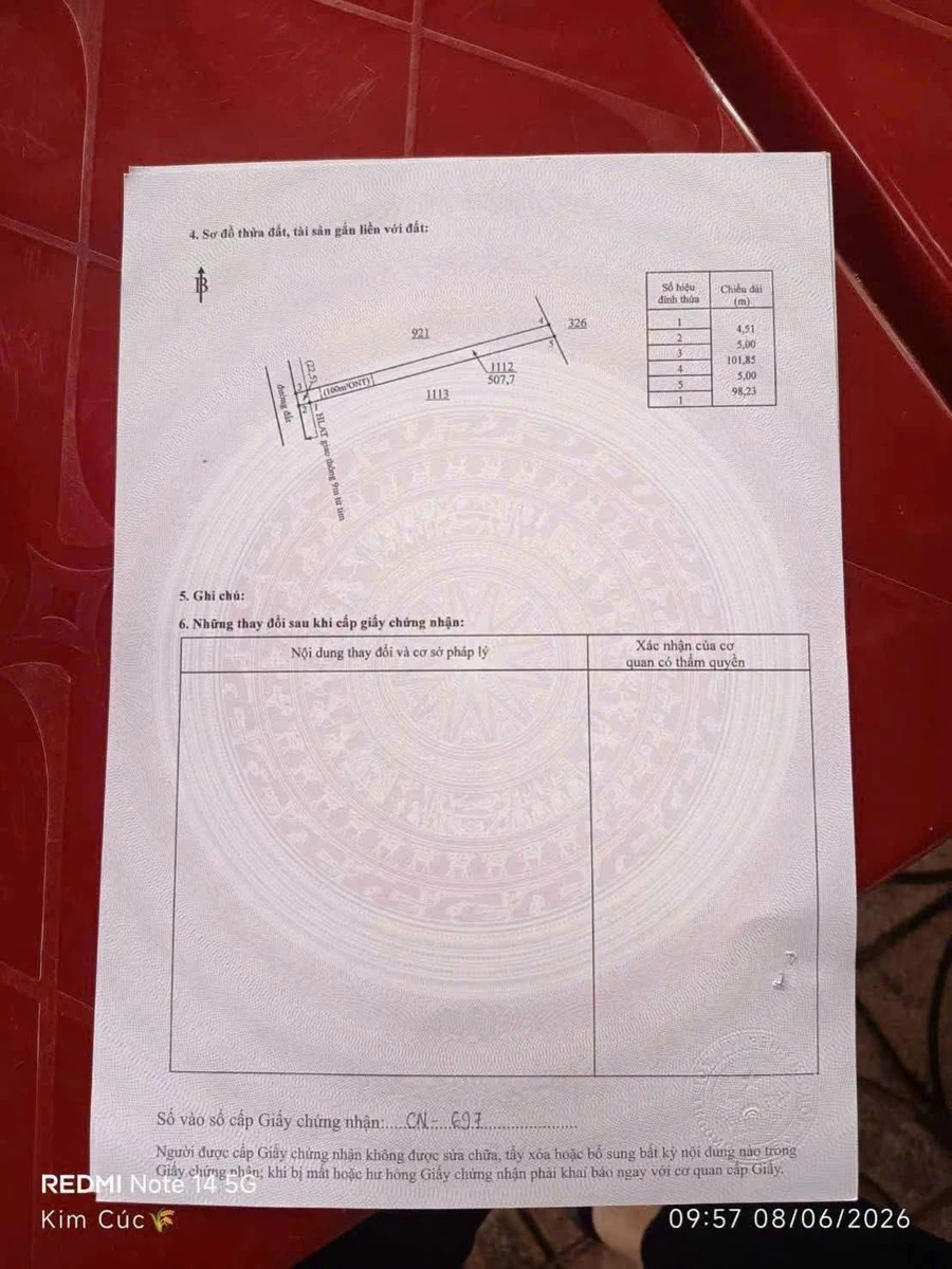 Bán lô đất 5x100m An Phú, Xã Nhuận Đức 180 triệu - Ảnh thu nhỏ 4