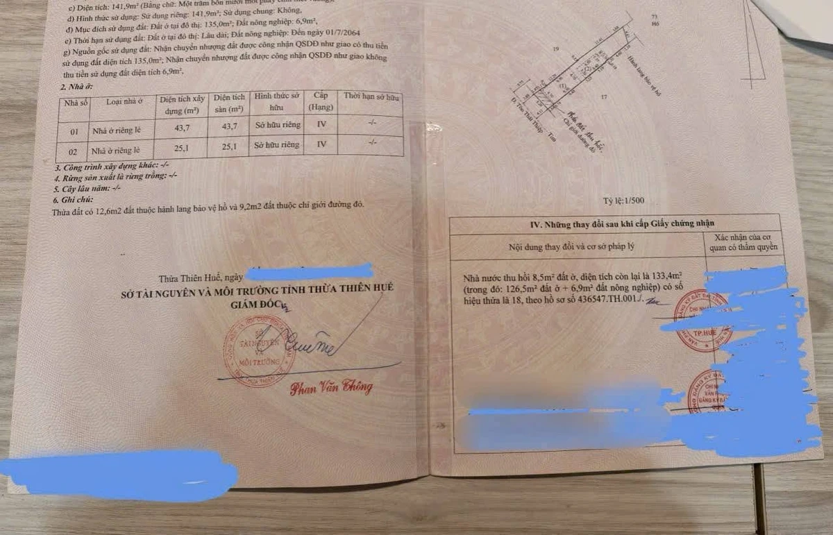 Bán đất mặt tiền đường Tôn Thất Thiệp 142m2, giá 3,95 tỷ, TP Huế - Ảnh thu nhỏ 2