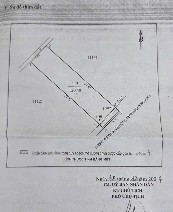 Bán đất 120m² mặt đường Bùi Thị Xuân, gần Đại học Vinh