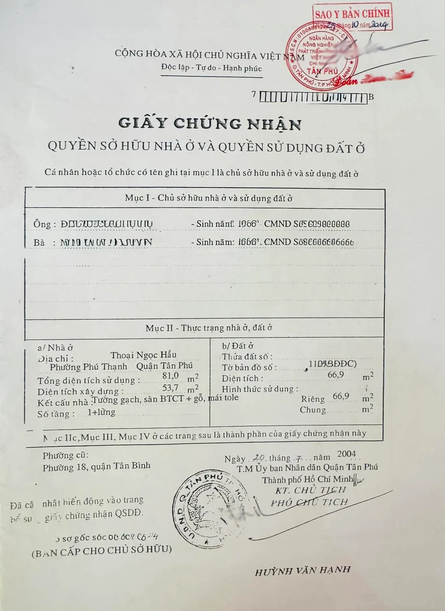 Bán nhà 2 tầng 4,4x15m 4PN 2WC giá 4,9 tỷ khu Nguyễn Sơn, Thoại Ngọc Hầu, Tân Phú - Ảnh thu nhỏ 3