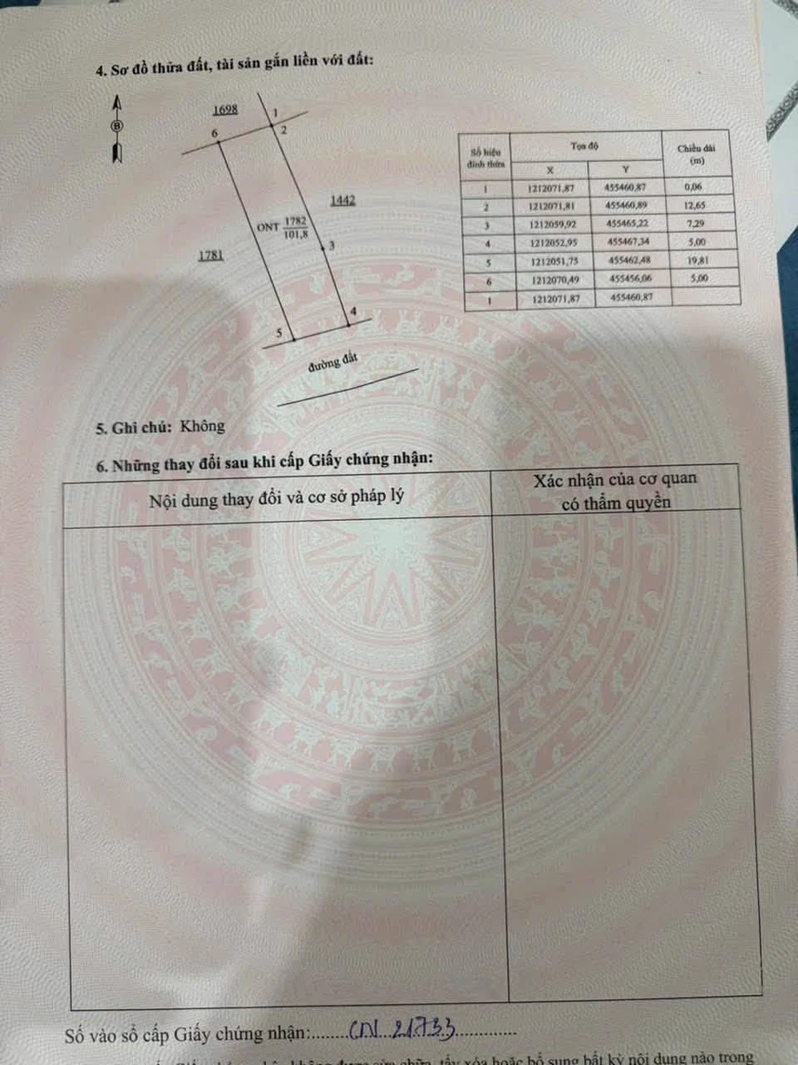 Bán đất thổ cư Hàm Liêm 101m2, sổ hồng riêng - Ảnh 1