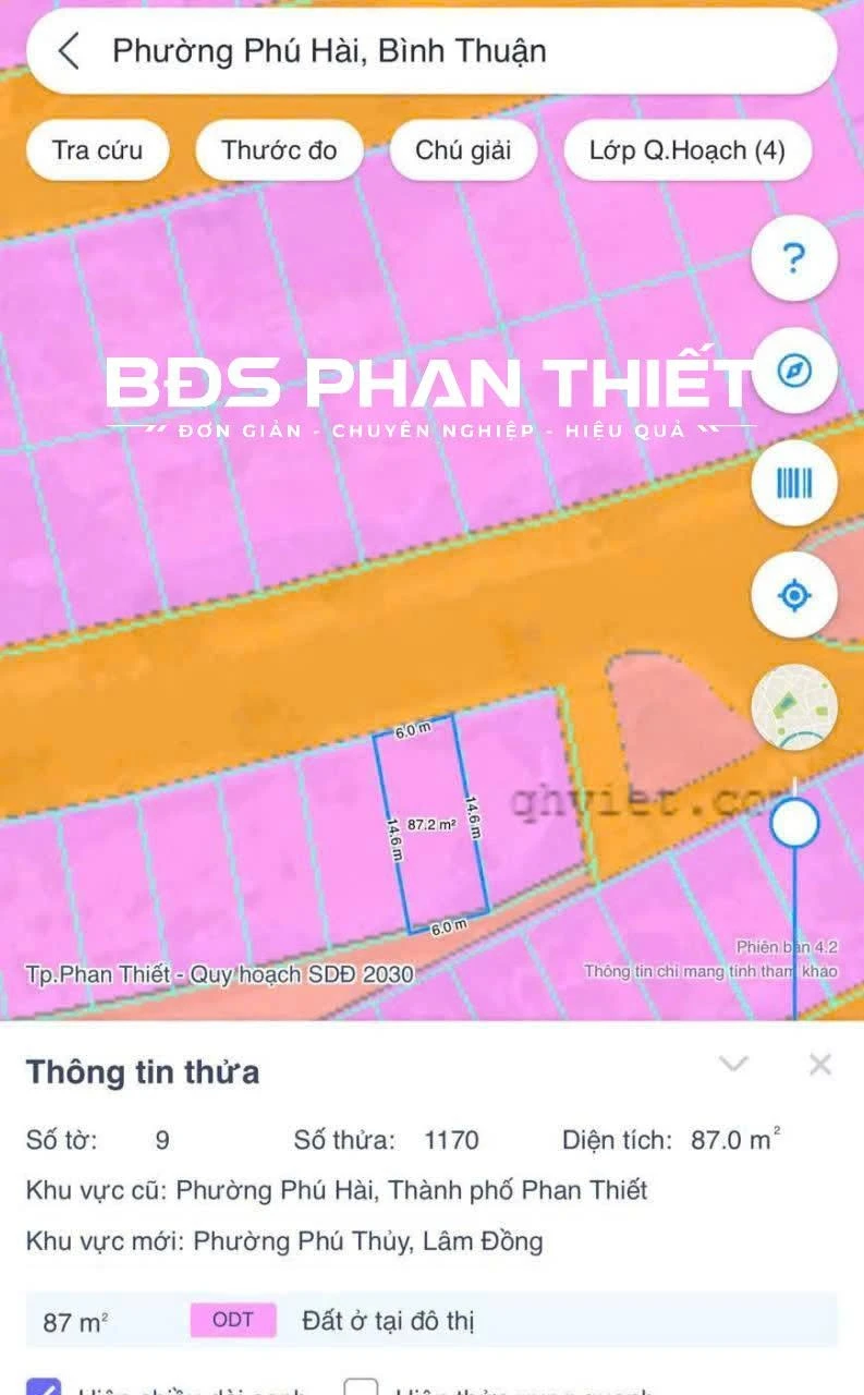 Bán đất nền Queen Pearl Phú Hài 87m² giá 1,9 tỷ - Ảnh 1