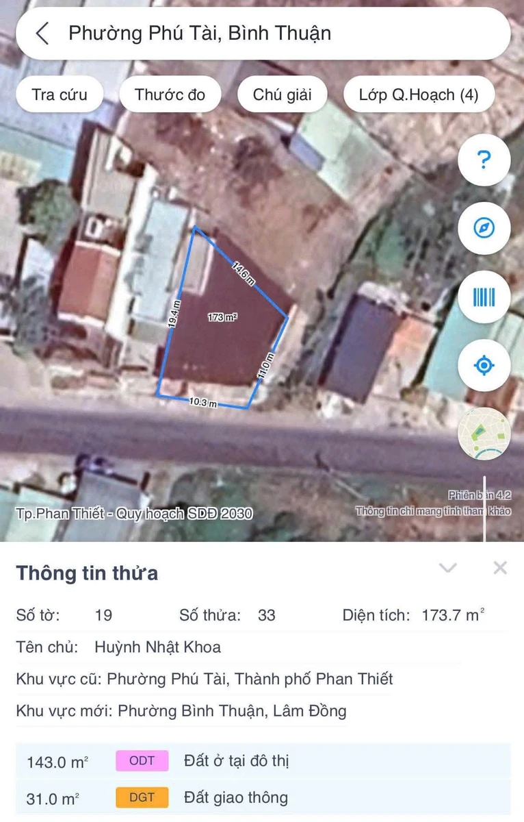 Bán đất góc 2 mặt tiền Hải Thượng Lãn Ông Phan Thiết 173m² - Ảnh thu nhỏ 2