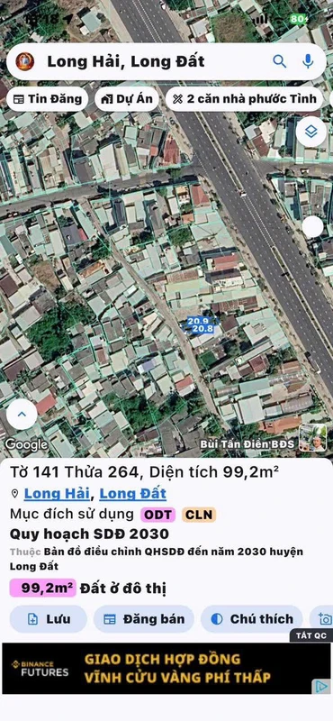 Bán đất Long Hải 100m² giá 1,7 tỷ gần biển