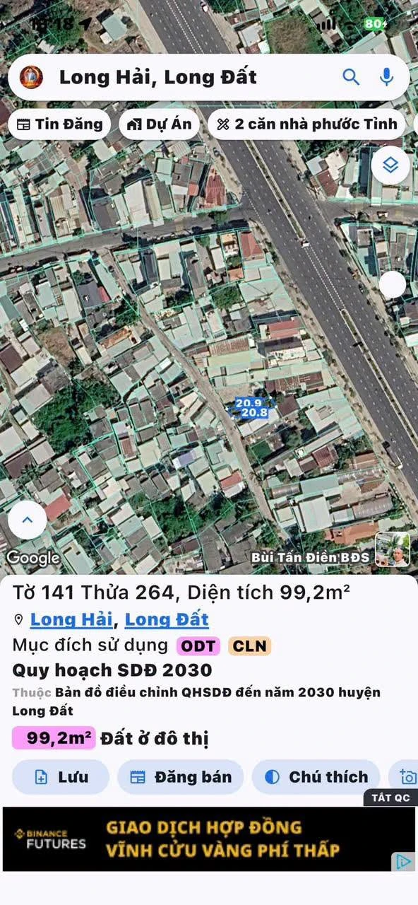 Bán đất Long Hải 100m² giá 1,7 tỷ gần biển - Ảnh 1