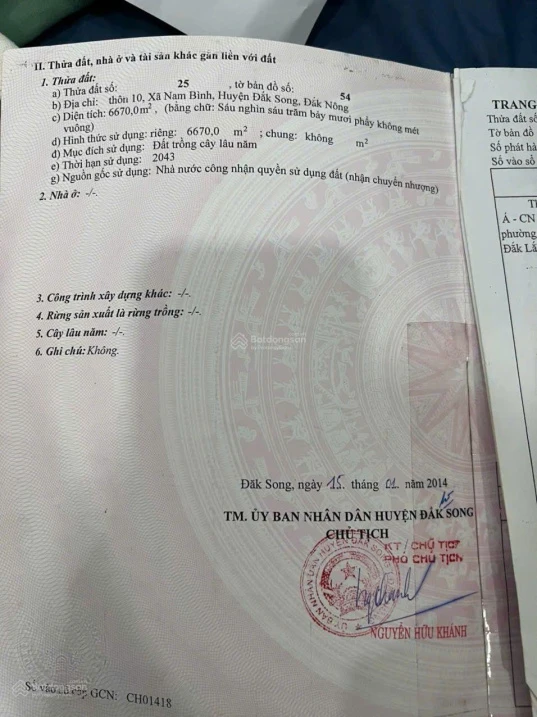 Cần bán gấp rẫy cà phê diện tích 1hec4 - Ảnh 1