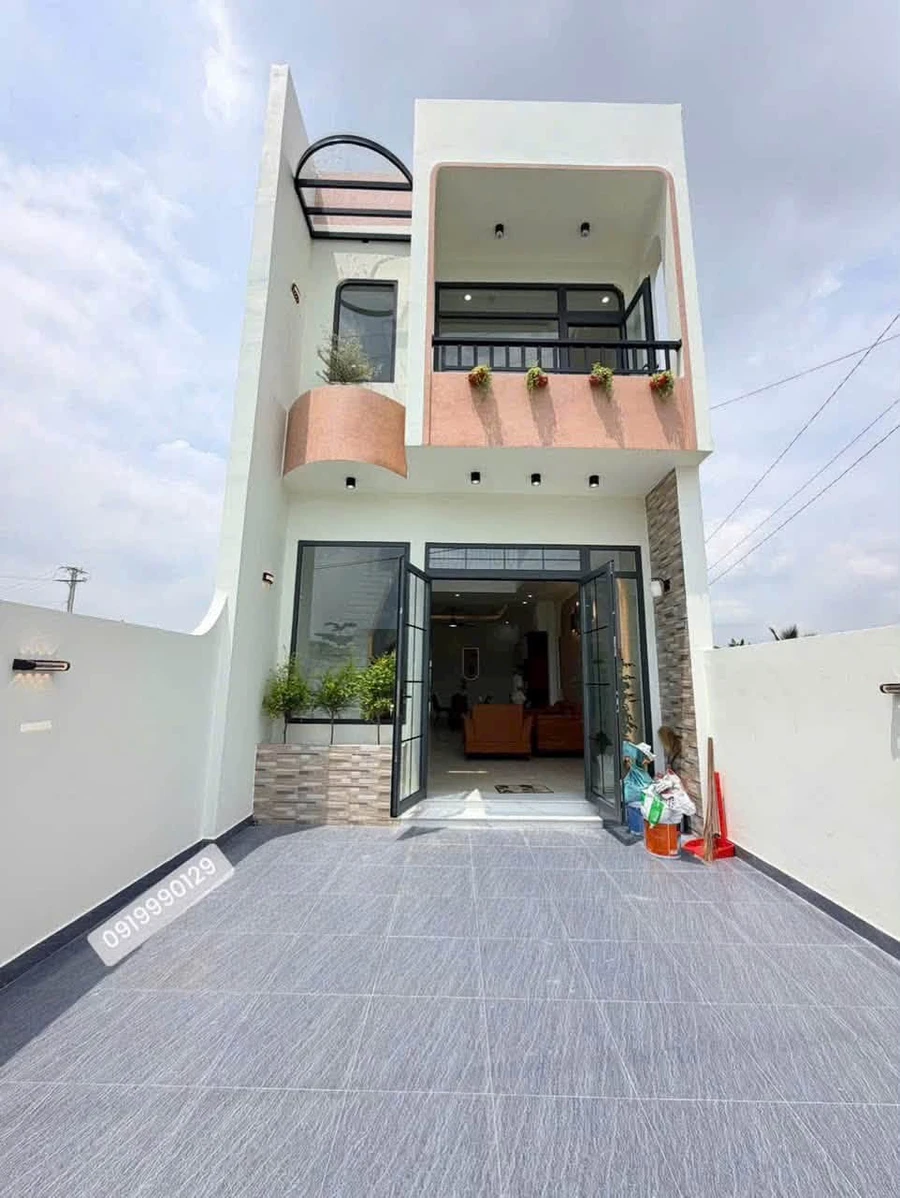 Bán nhà trệt lửng 3 phòng ngủ 4,6x25m, sổ hồng riêng tại Mỹ Lộc, Cần Giuộc - Ảnh thu nhỏ 2
