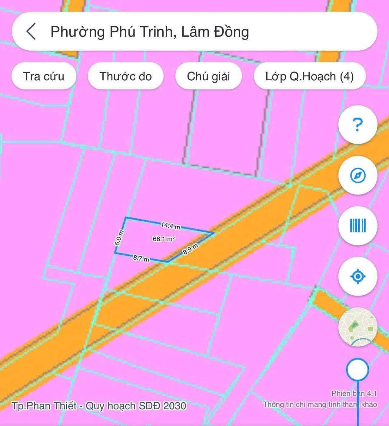 Bán đất thổ cư Nguyễn Minh Phan Thiết 68,6m² 1,7 tỷ - Ảnh 1