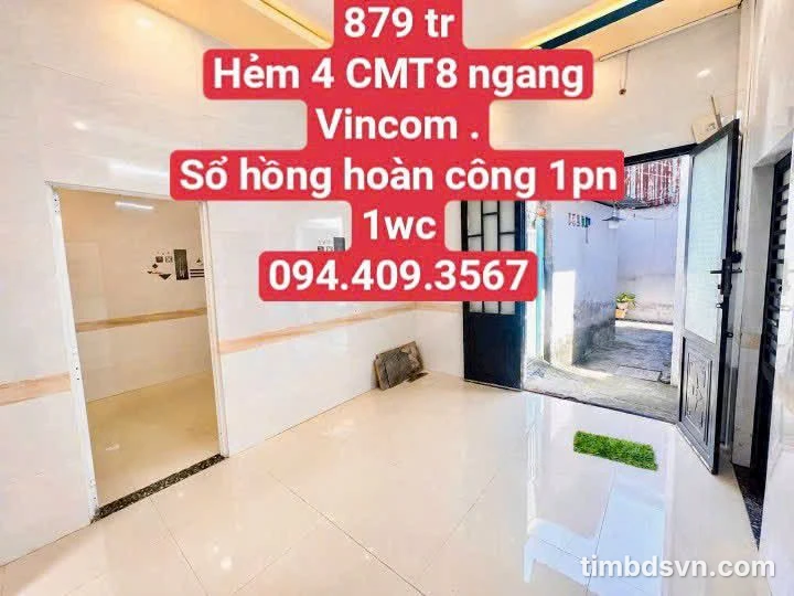 Bán nhà hẻm CMT8 35m² 1PN 1WC 879 triệu Cần Thơ