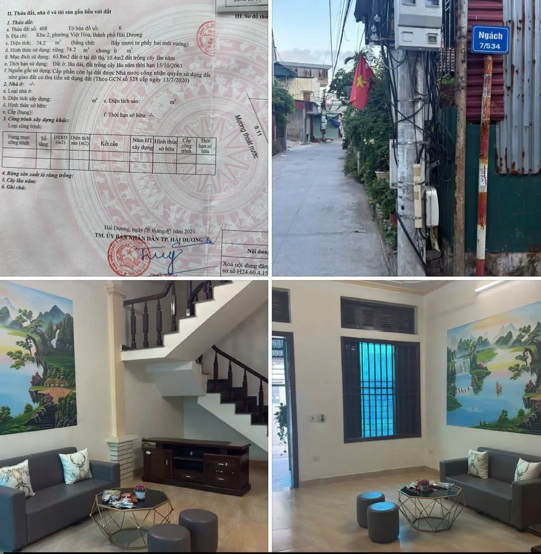 Bán nhà 2 tầng 75m2 tại Khu 2 Việt Hoà, TP Hải Dương giá hơn 1 tỷ - Ảnh 1