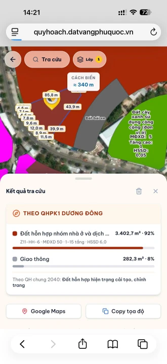 Bán 6.289m2 mặt tiền đường Trần Hưng Đạo Phú Quốc cách biển 300m giá rẻ chỉ 39tr/m2 - Ảnh thu nhỏ 5