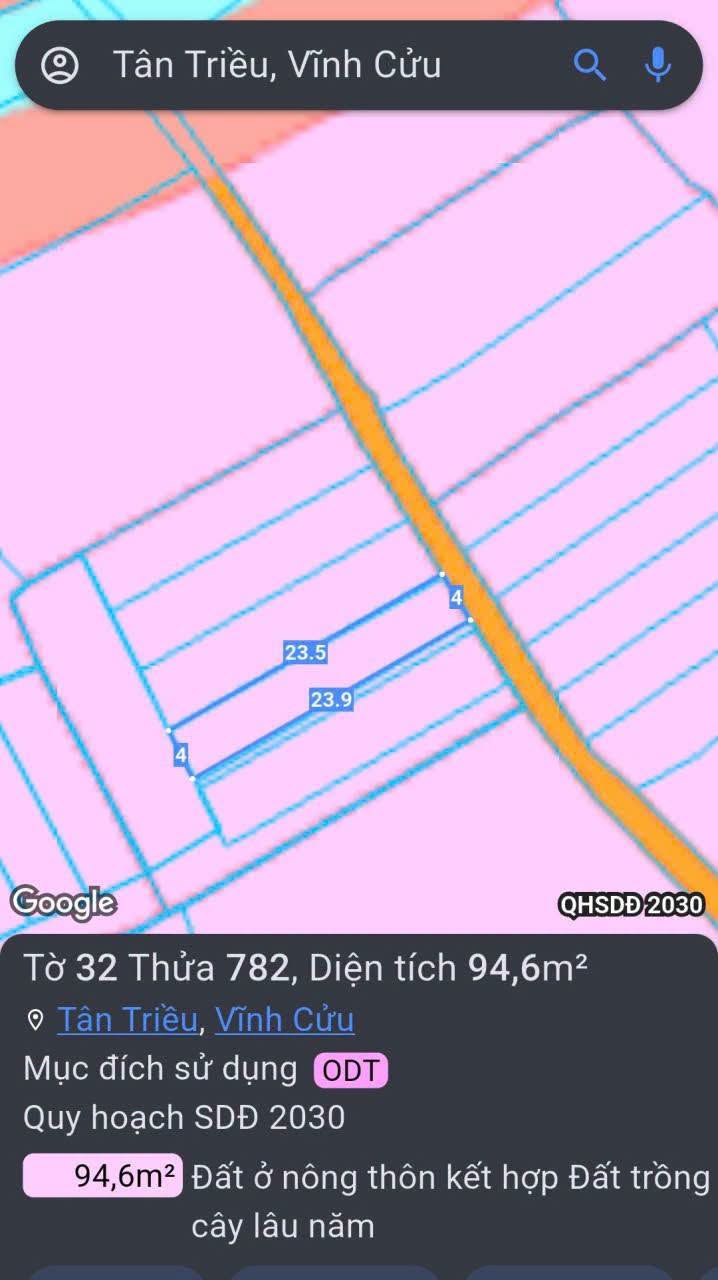 Bán đất Phường Tân Triều, Đồng Nai, 94m2