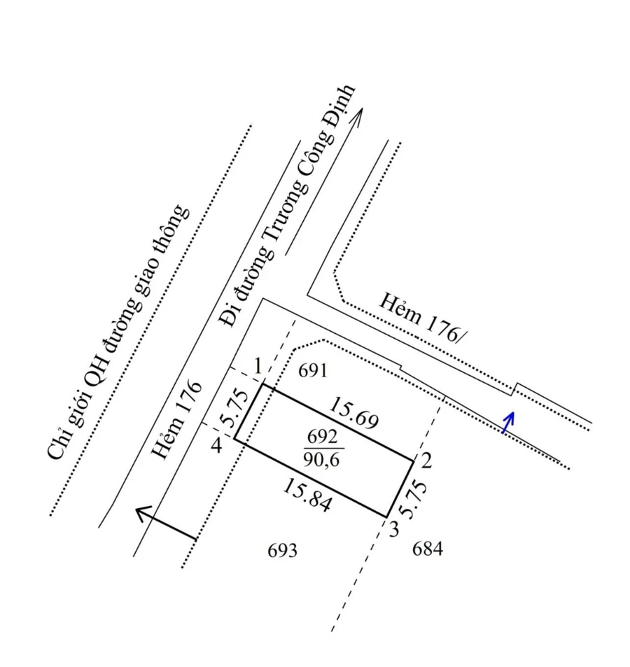 Bán đất hẻm Trương Công Định, 90m², 7 tỷ 3 - Ảnh thu nhỏ 2