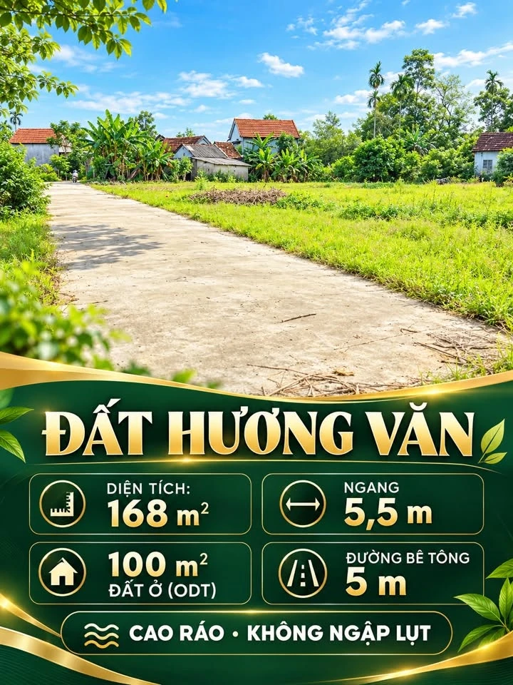Bán đất Hương Trà Huế 168m² giá 390 triệu - Ảnh 1