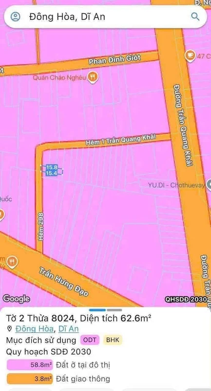 Bán nhà 2 phòng ngủ 62m² hẻm 4m Đông Hòa