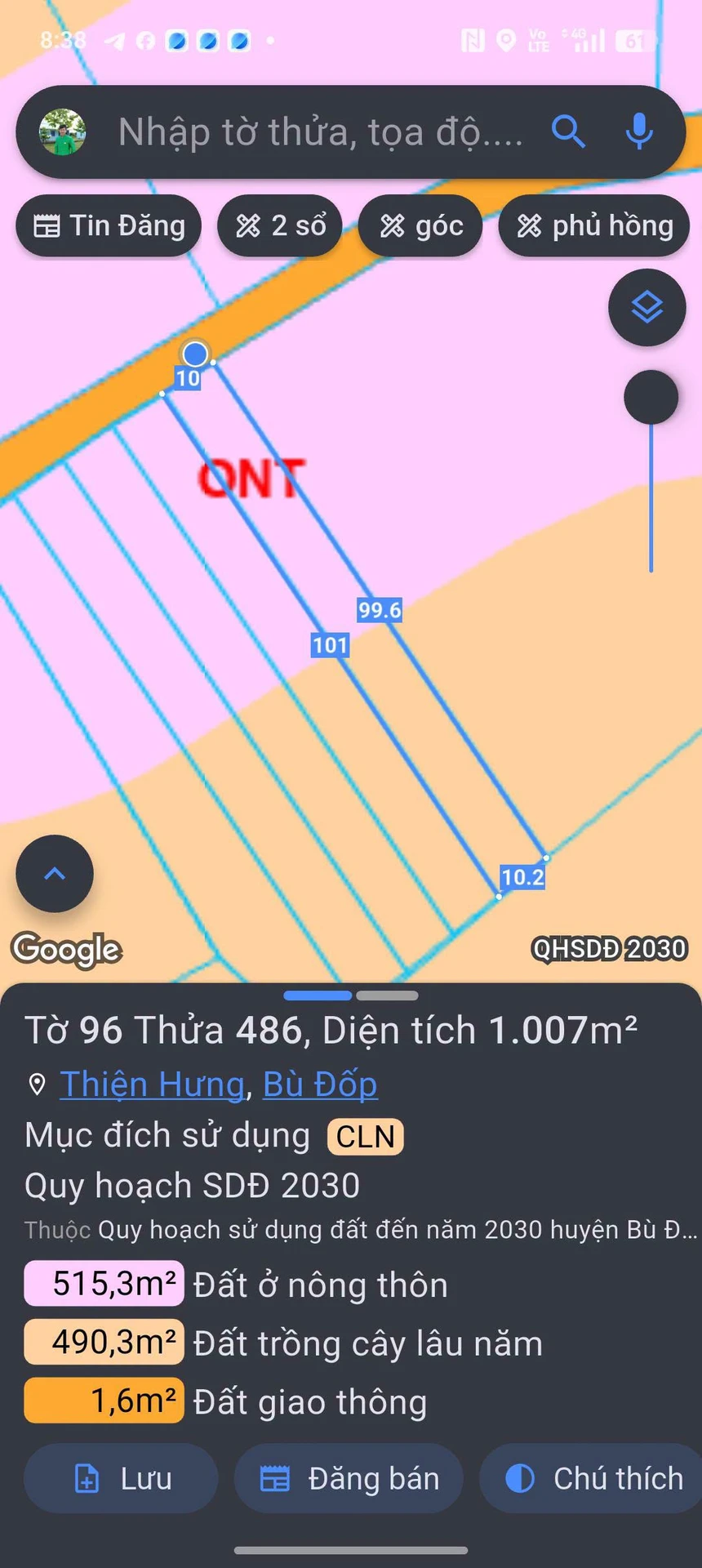 Bán đất 1000m² Bù Đốp, Bình Phước 220 triệu - Ảnh 1