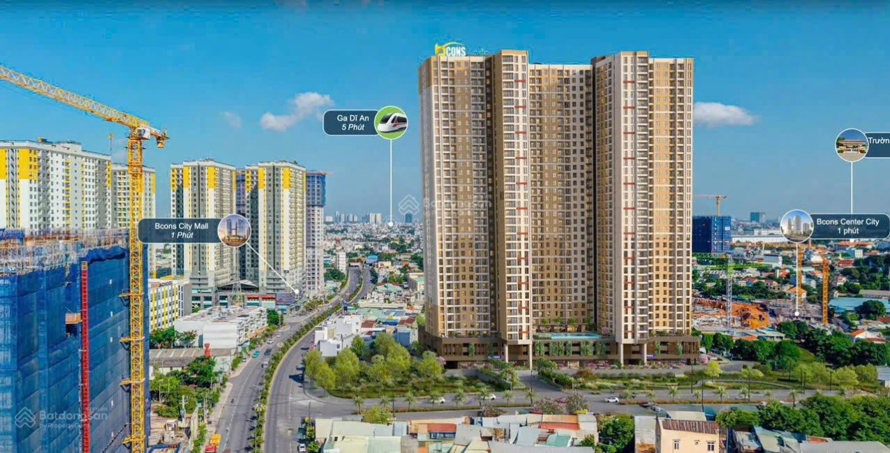 Bcons Aria 2,7 tỷ căn hộ rộng rãi khu vực đường Thống Nhất, tuyến Metro, TP. HCM - Ảnh 1