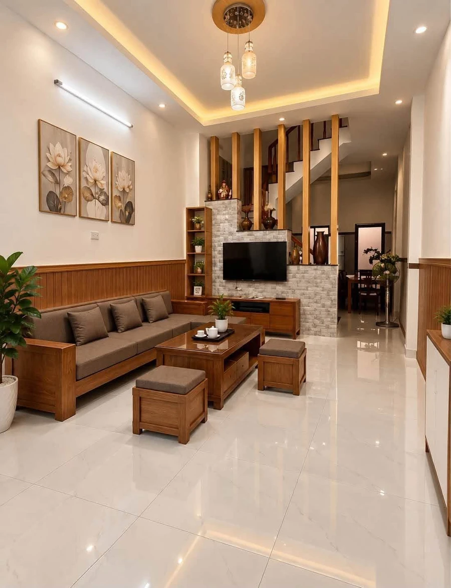 Bán nhà 3 tầng full nội thất 105m2 đường Nguyễn Thị Minh Khai, trung tâm Quy Nhơn - Ảnh 1