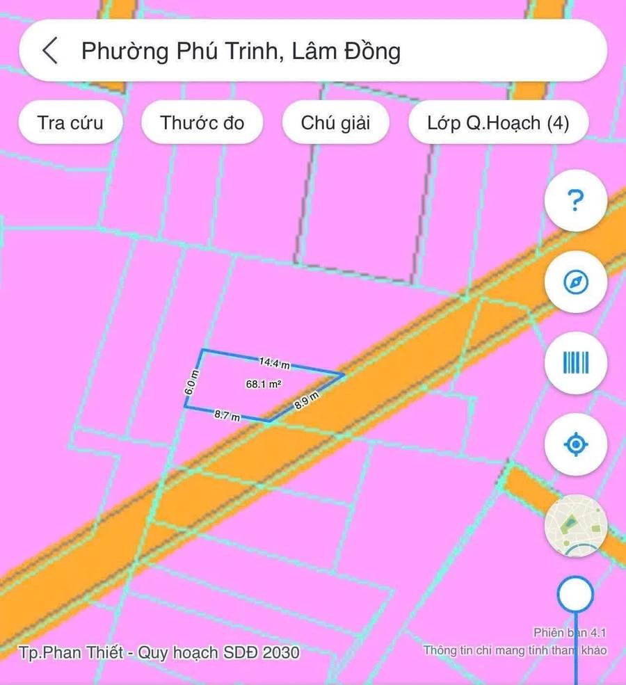 Bán đất thổ cư Nguyễn Minh Phan Thiết 68.6m2 - 1.7 tỷ - Ảnh 1