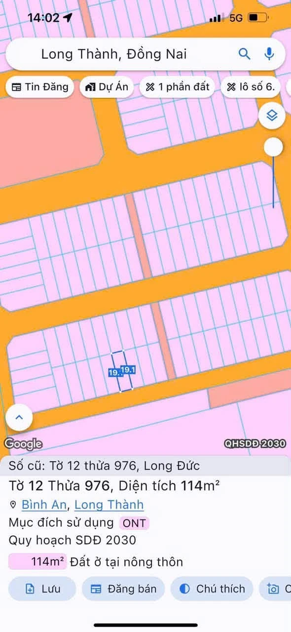 Bán đất 6x20m Xã Bình An gần sân bay Long Thành 1,1 tỷ - Ảnh 1