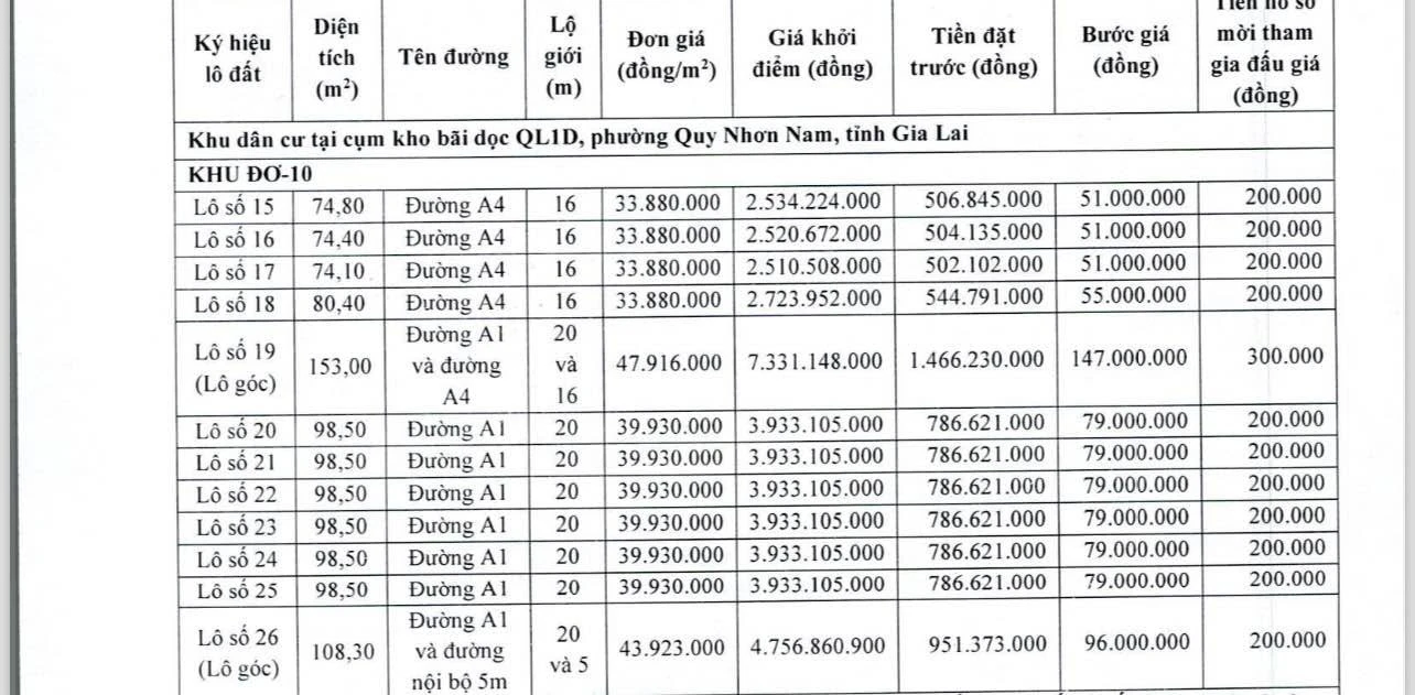 Đấu giá đất khu gara Quyền 75m2 bên Bệnh viện Quốc tế Quy Nhơn - Ảnh 1