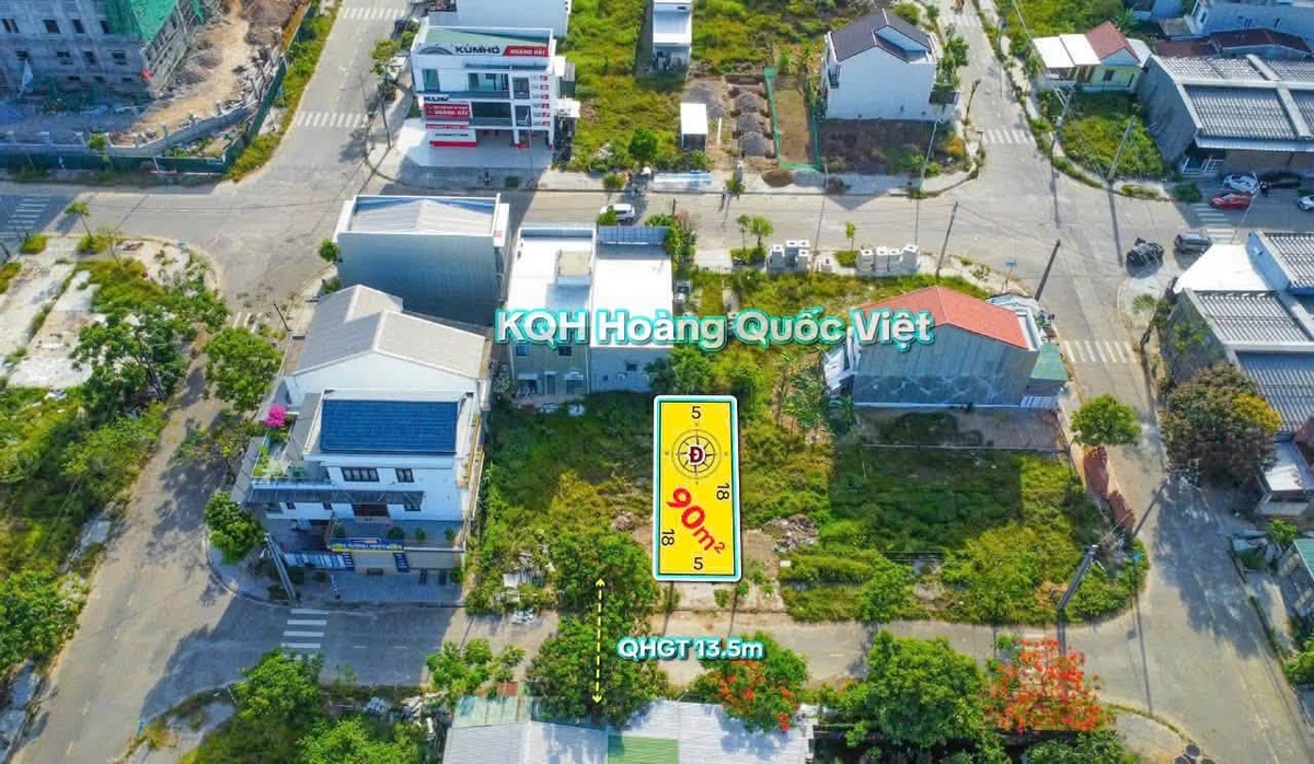 Bán đất 90m2 KQH Hoàng Quốc Việt Huế 3,1 tỷ - Ảnh 1